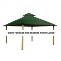 Acacia 12 sq. ft. Gazebo Roof Framing & Mounting Kit with Green Sundura Canopy AGK12-SD GREEN